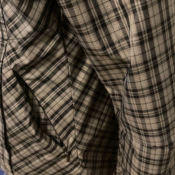 NAU XSmall Women's Taupe/Black Plaid Asymmetric Snap Closure Jacket - Picture 3 of 10